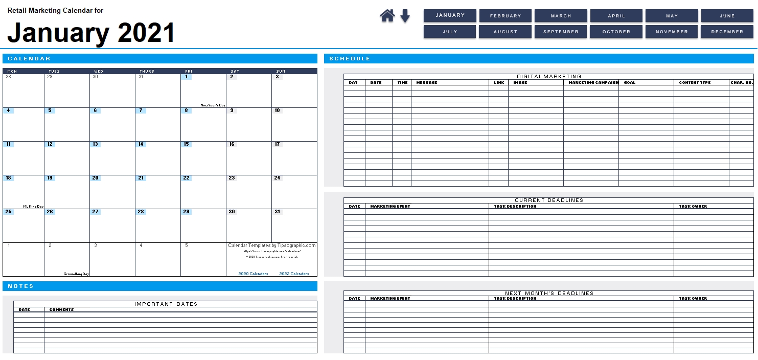 download the 2020 retail marketing calendar (with u s