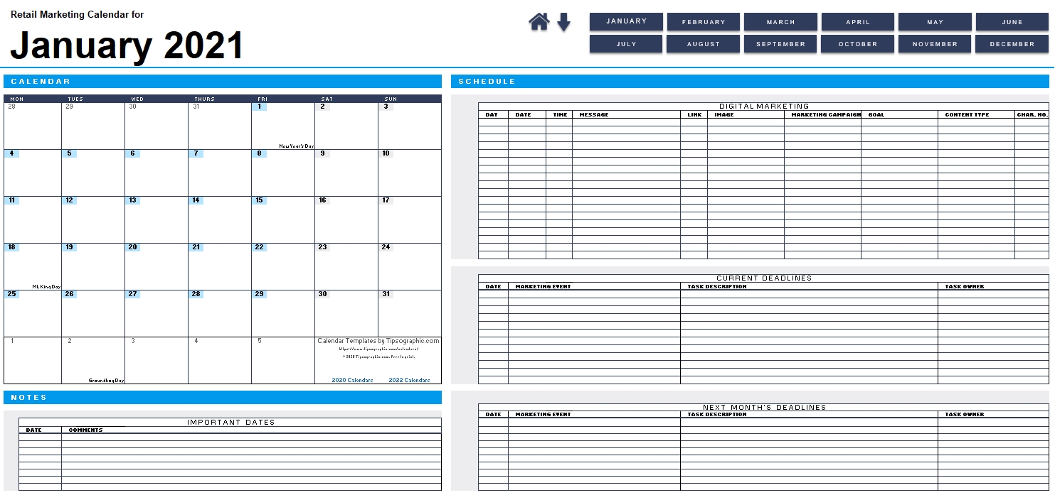 Download The 2020 Retail Marketing Calendar (with U S