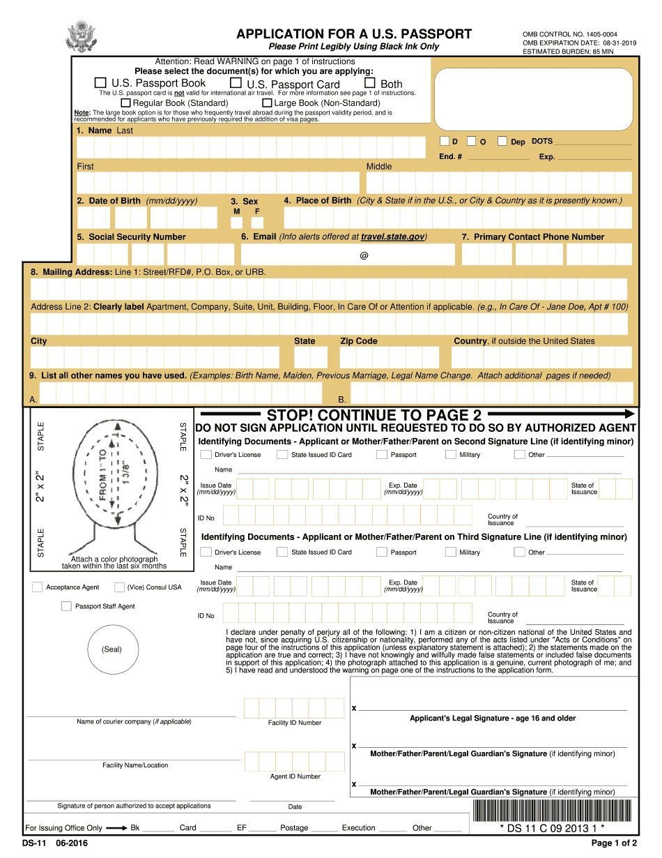 Ds 11 Fillable Form Ds 11 Form 2018 Fillable & Printable