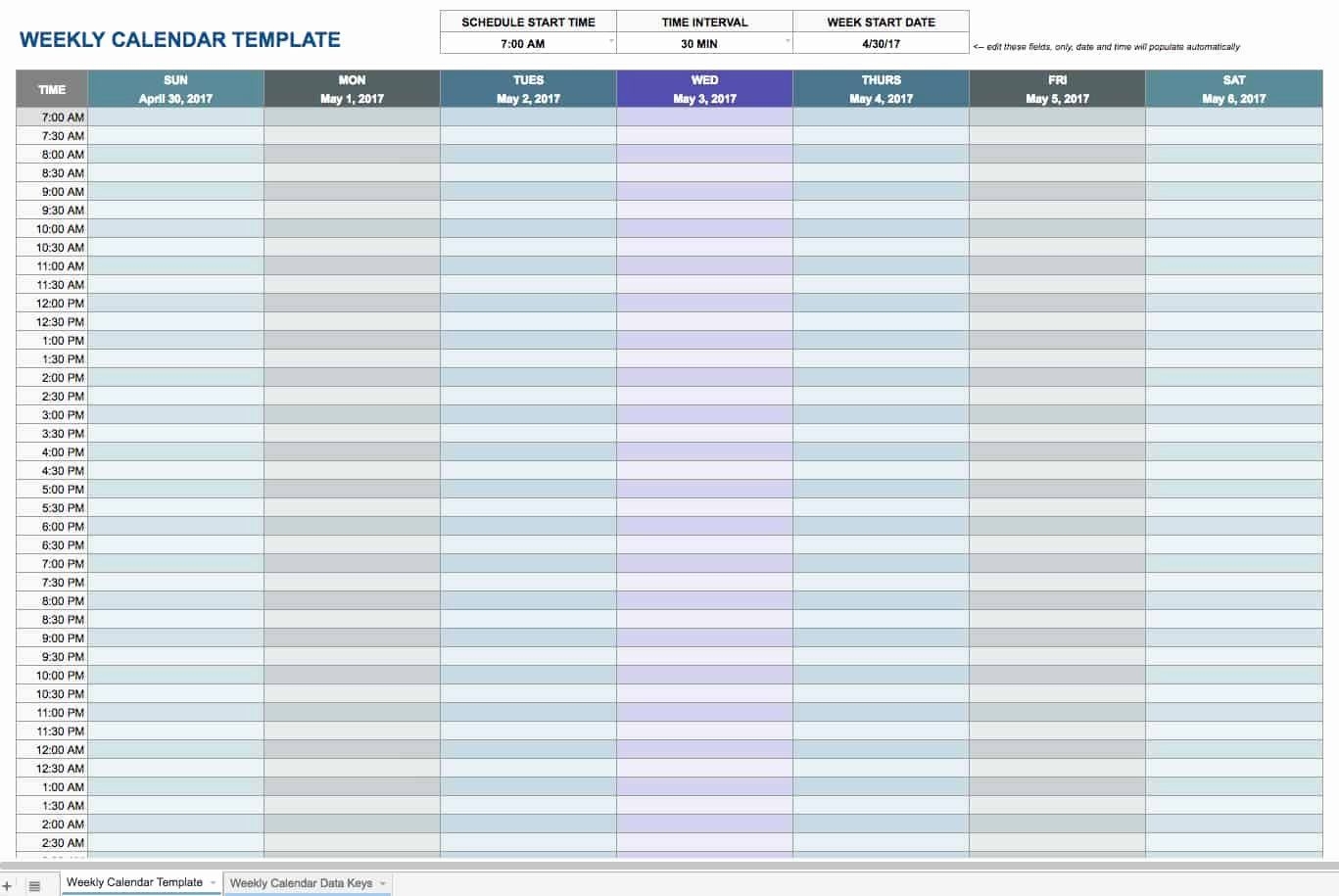 √ 25 weekly schedule planner template in 2020 | excel