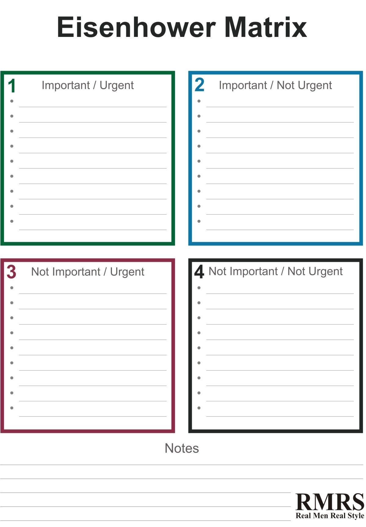 eisenhower matrix pdf download free productivity tool for