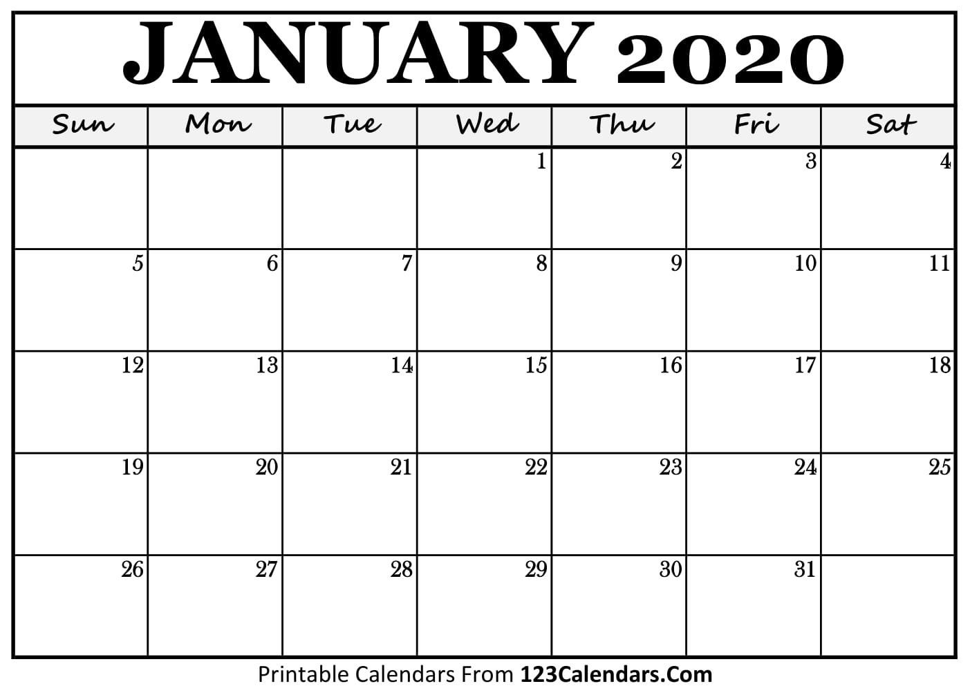 exceptional blank calendar template 2020 no weekends in 2020