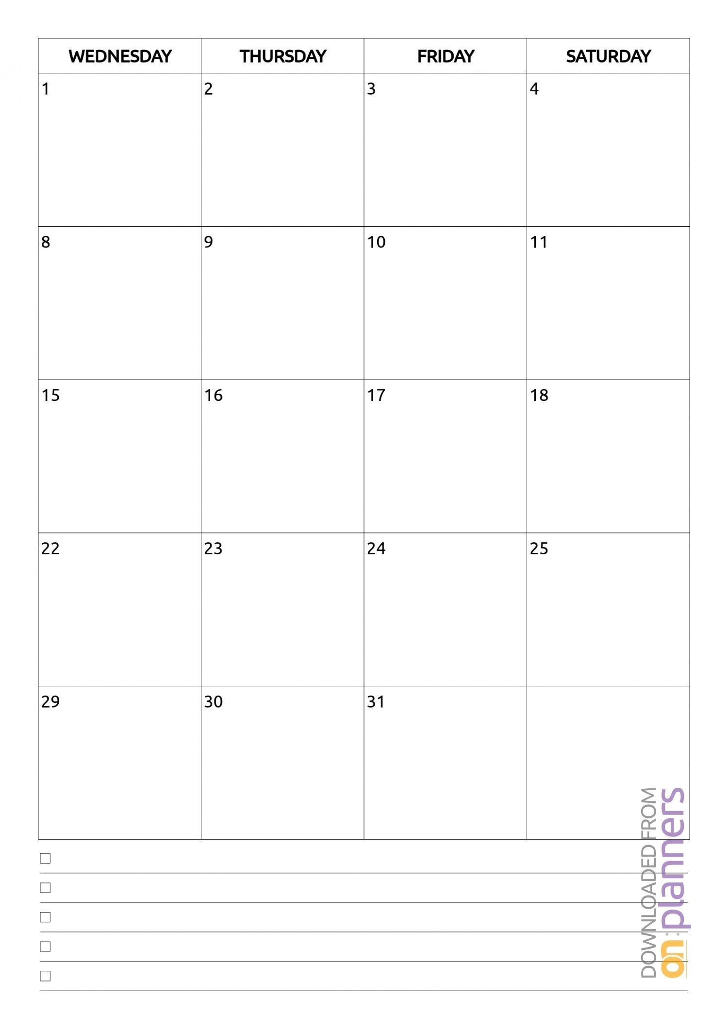 Exceptional Month At A Glance Blank Template In 2020