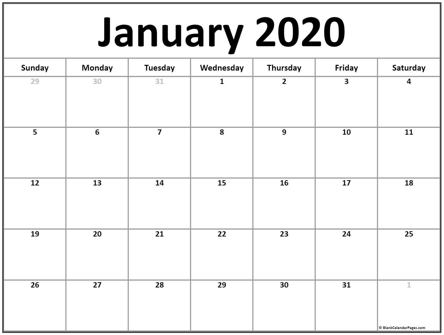 Extraordinary Monthly Calendar 2020 Without Weekends In 2020
