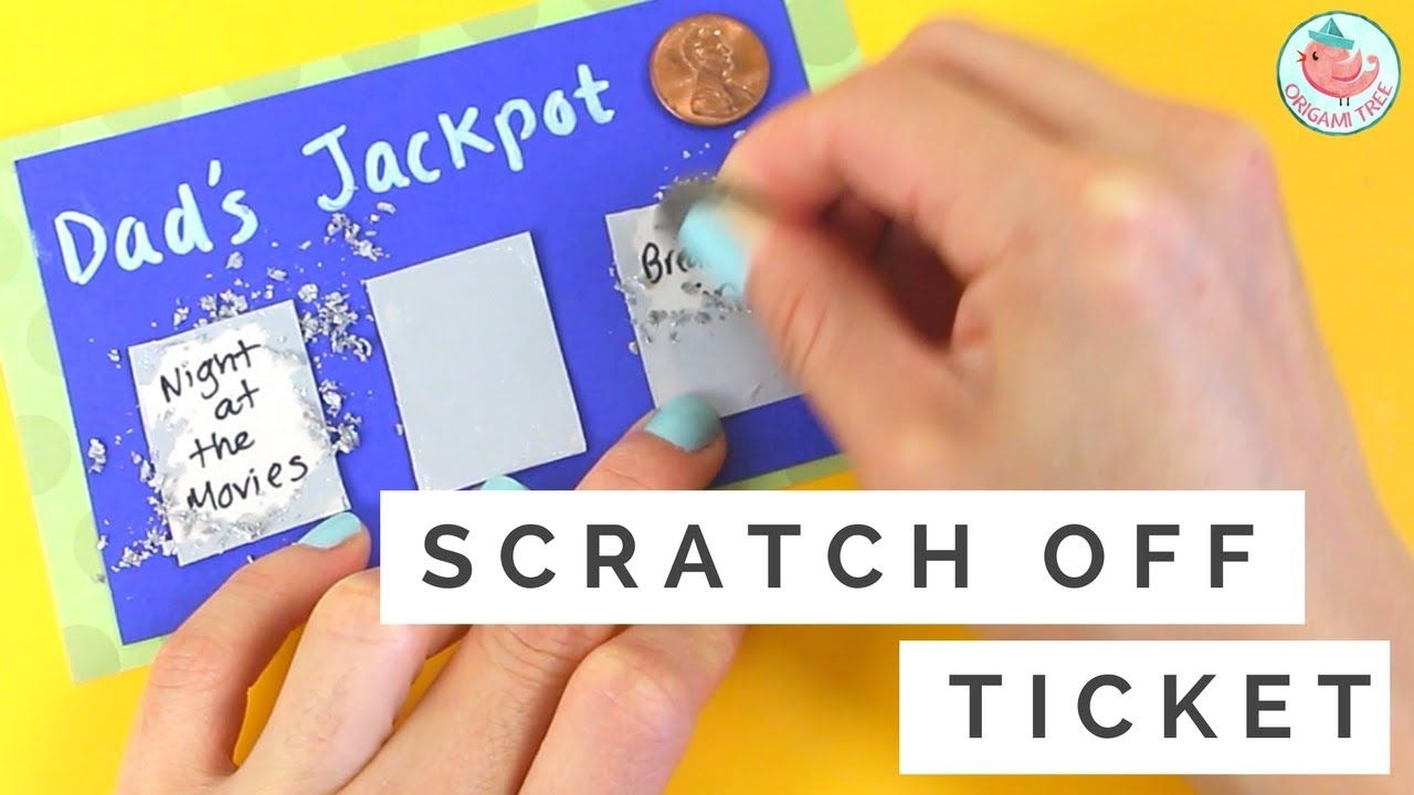 Father's Day Gift Card How To Make Diy Scratch Off Card & Lottery Ticket Easy Paper Crafts