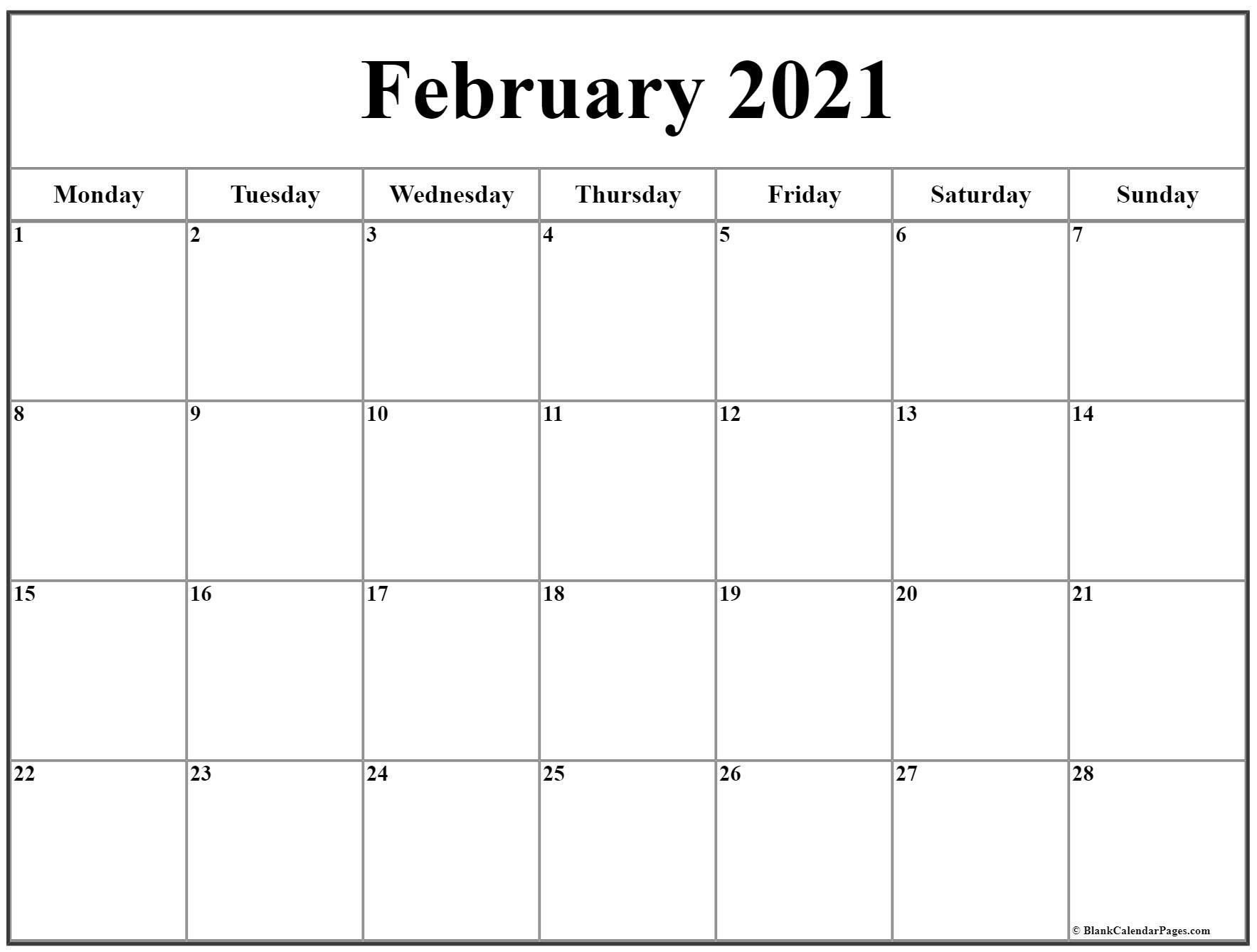 April 2021 Monday Calendar Monday To Sunday