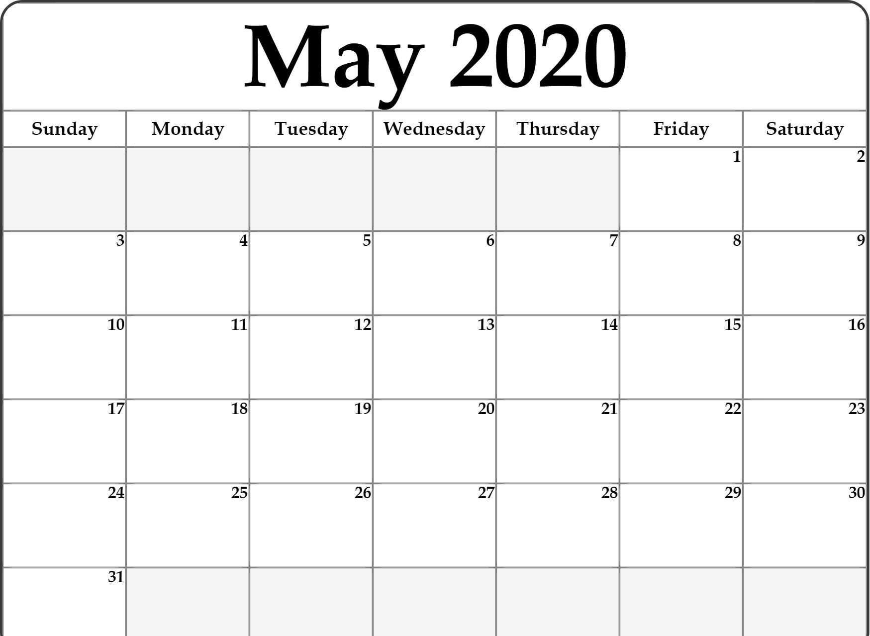 fillable may calendar 2020 in 2020 | monthly calendar