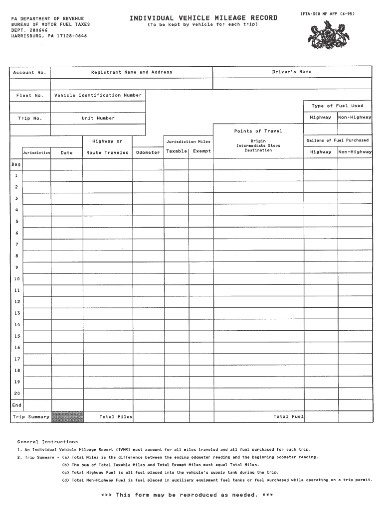 fillable online ifta 300 fillable form fax email print