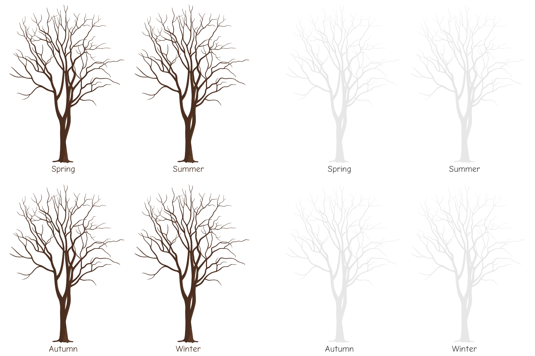 four seasons tree templates paperzip