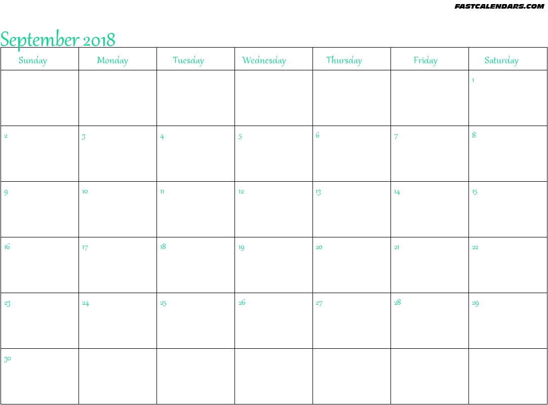 free 2018 march calendar printable with usa — september