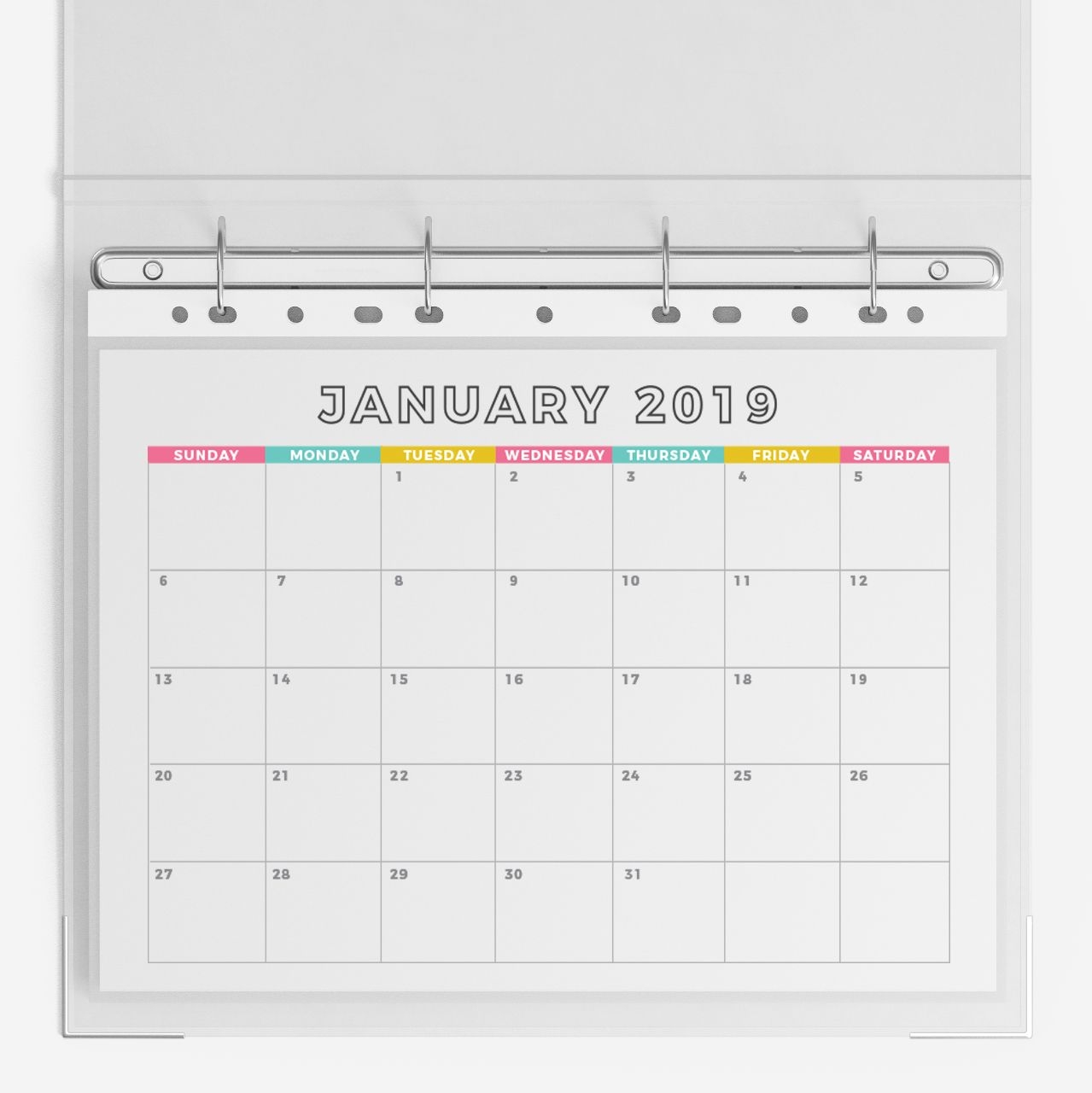 free 2019 monthly calendar printable design eat repeat