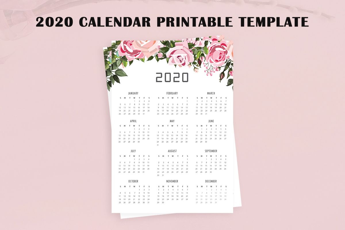 Free 2020 Calendar Printable Template Creativetacos