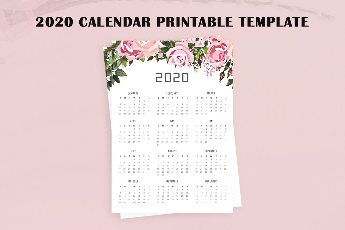 free 2020 calendar printable template creativetacos