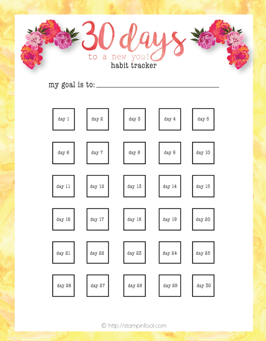 free 30 day habit tracker printable: reach your goals with