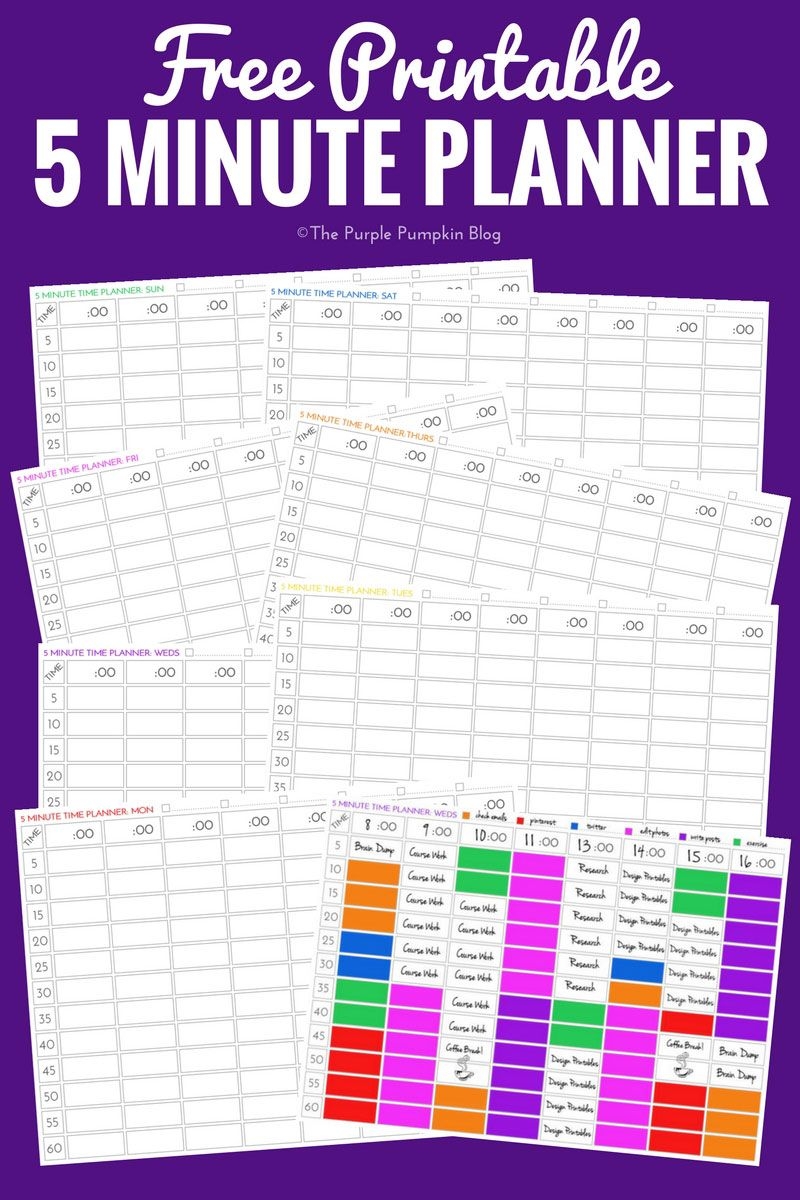 Free 5 Minute Planner Printable