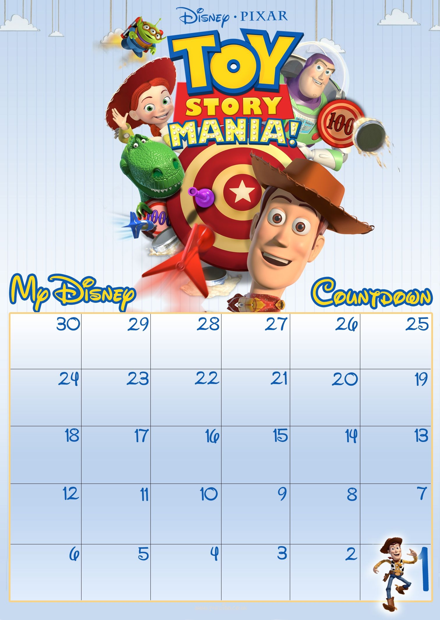 free download free 30 day disney countdown calendar