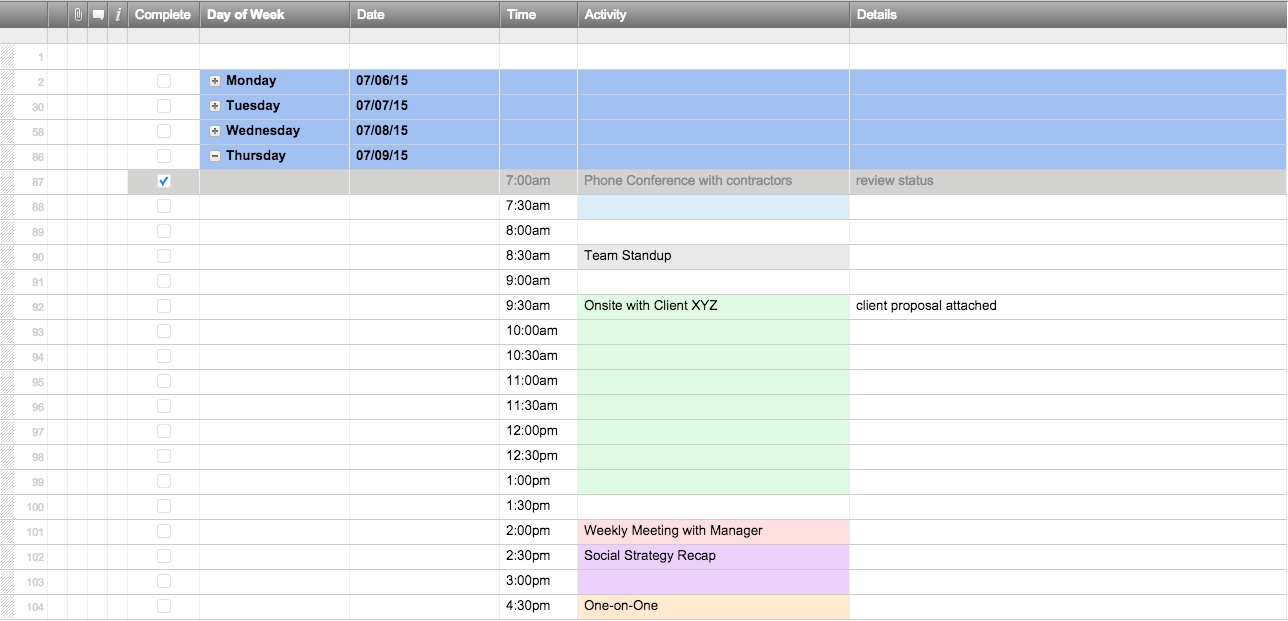 free excel schedule templates for schedule makers