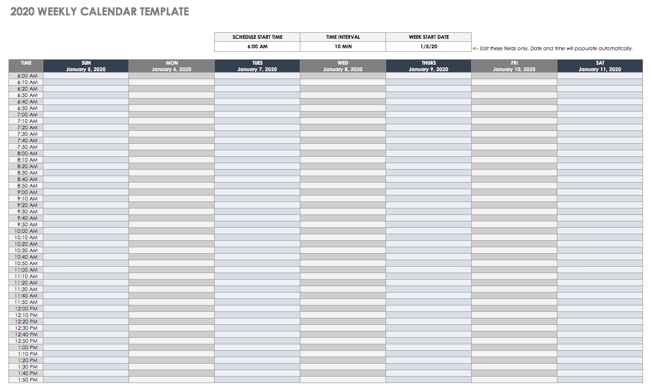 free google calendar templates | smartsheet