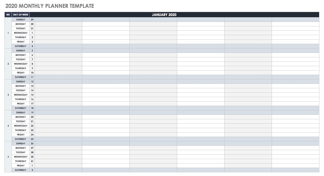 Free Google Calendar Templates | Smartsheet