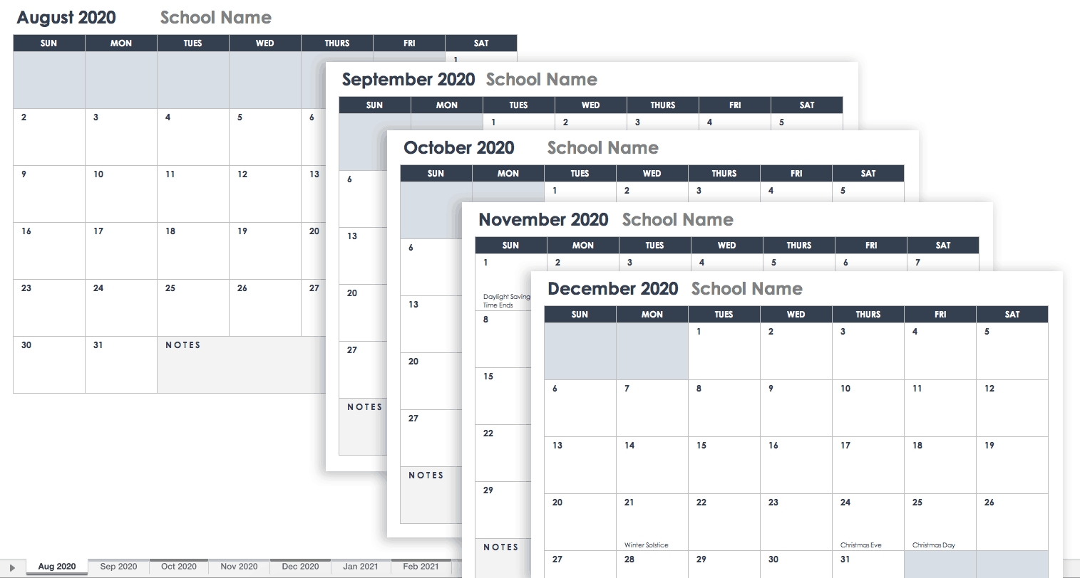 free google calendar templates | smartsheet