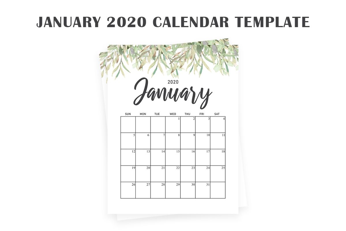 Free January 2020 Calendar Creativetacos