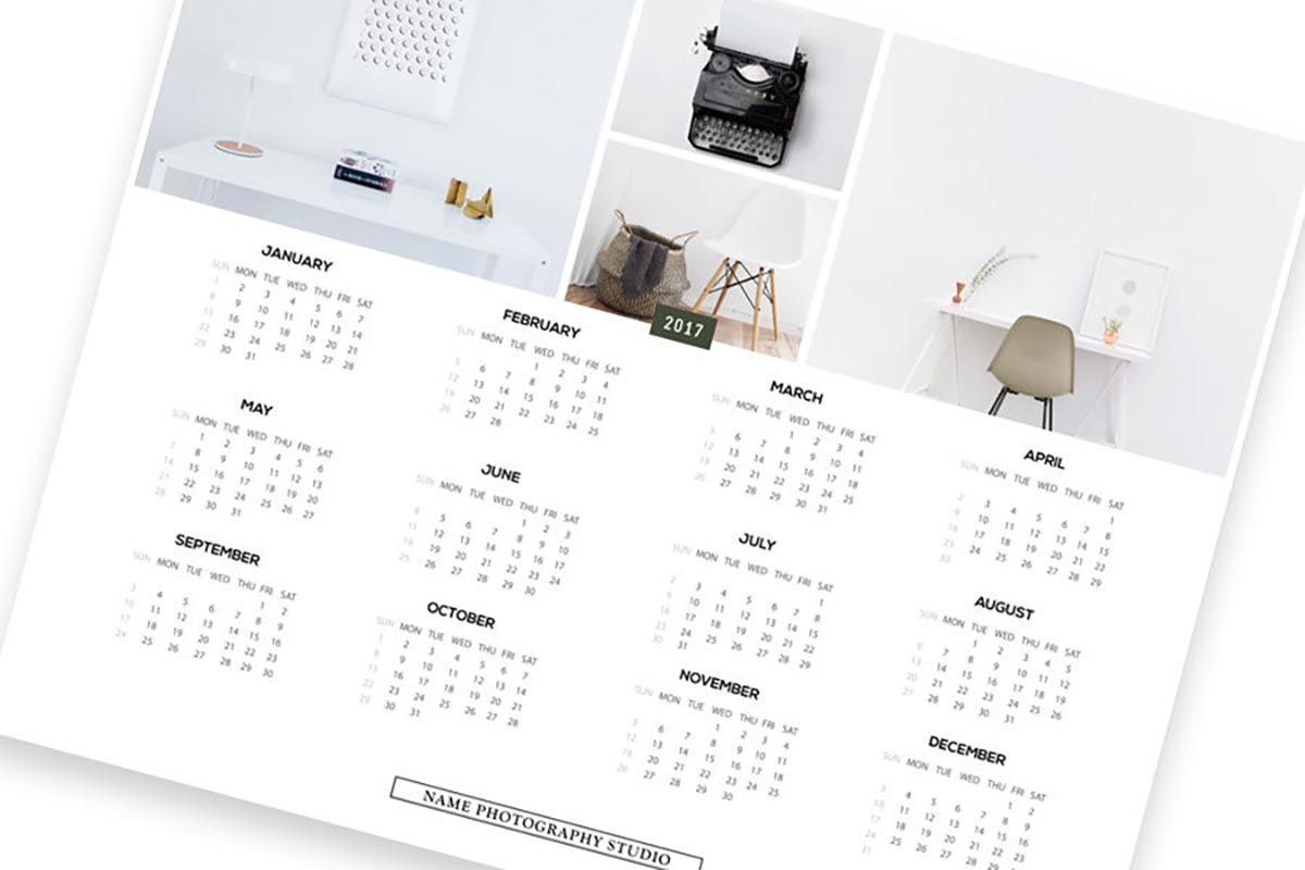 Free Minimalist Printable Calendar Psd Templates Creativetacos