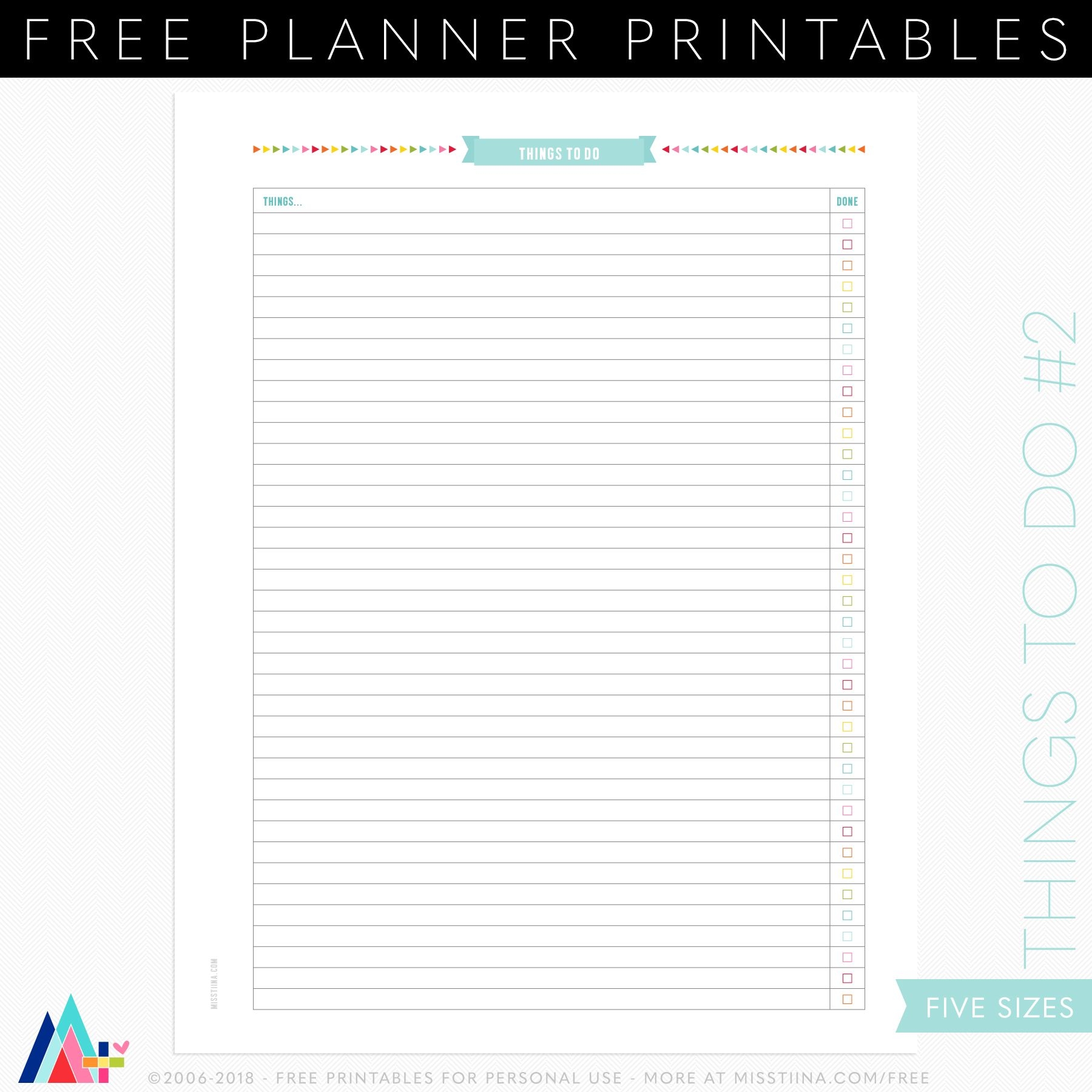 Free Planner Page Printables | Misstiina