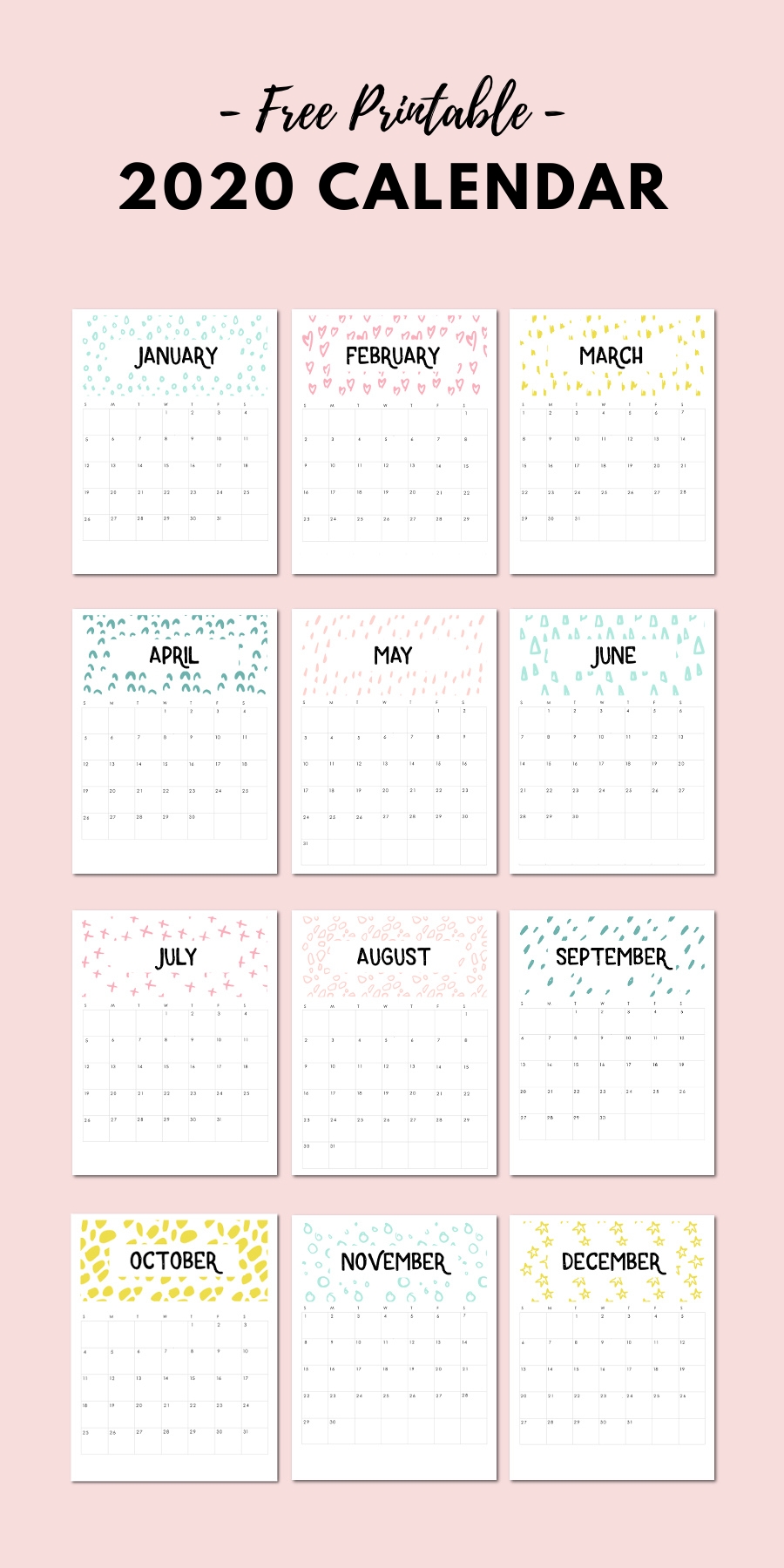 Free Printable 2020 Calendar — Gathering Beauty | Templates