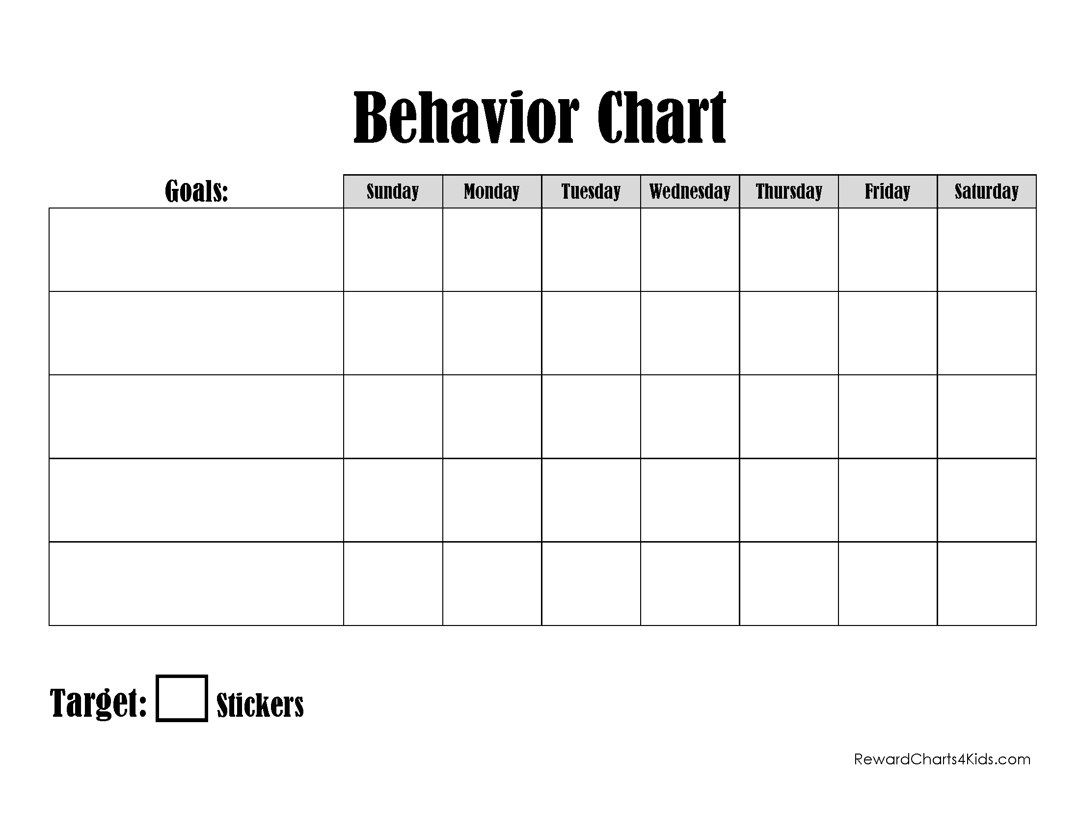 free printable behavior charts | customize online | hundreds