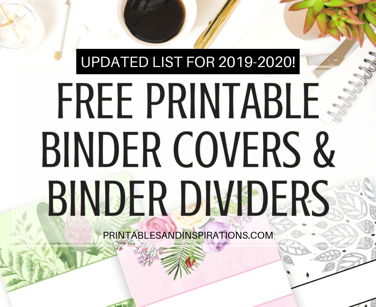 Free Printable Binder Dividers And Binder Covers Floral