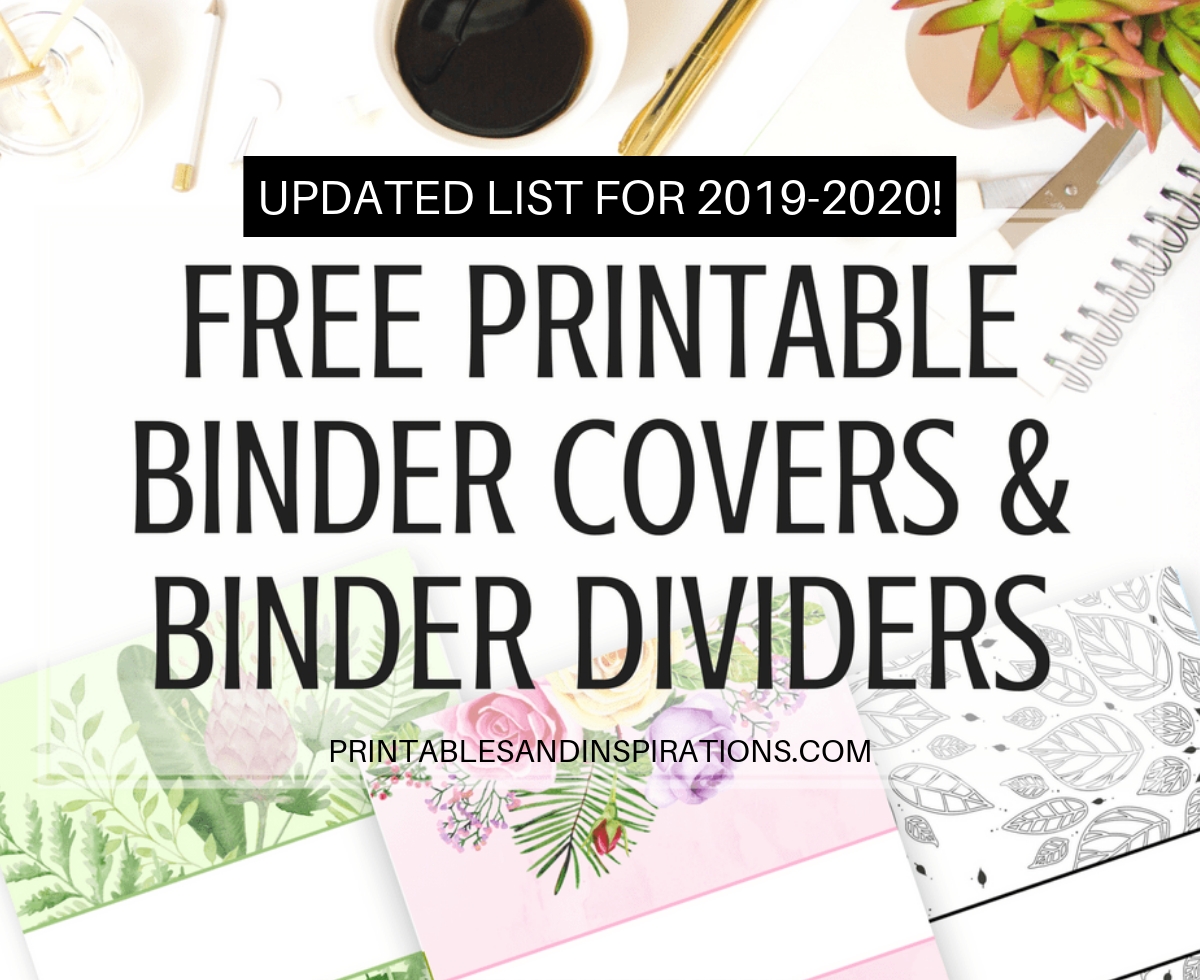 free printable binder dividers and binder covers floral