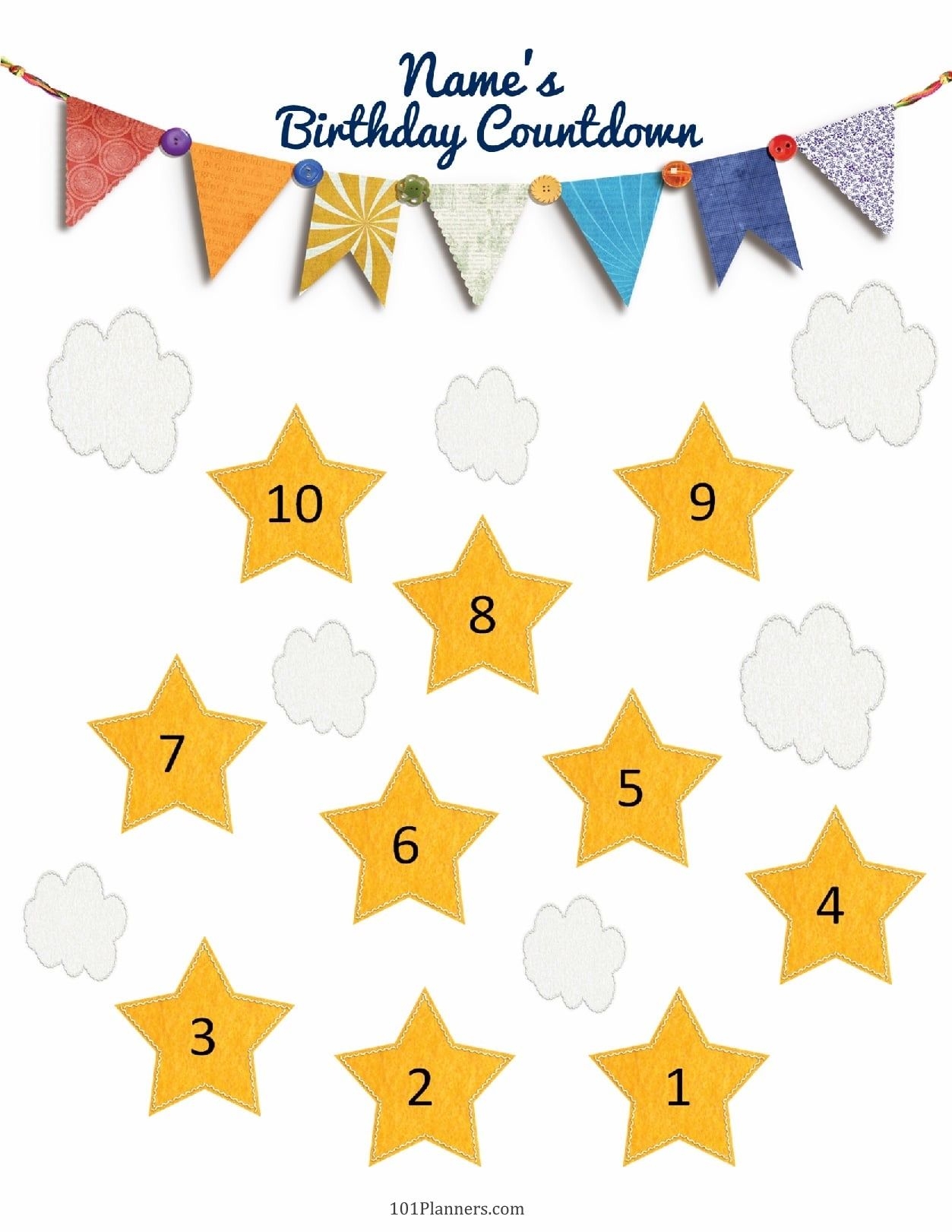 free printable birthday countdown | customize online