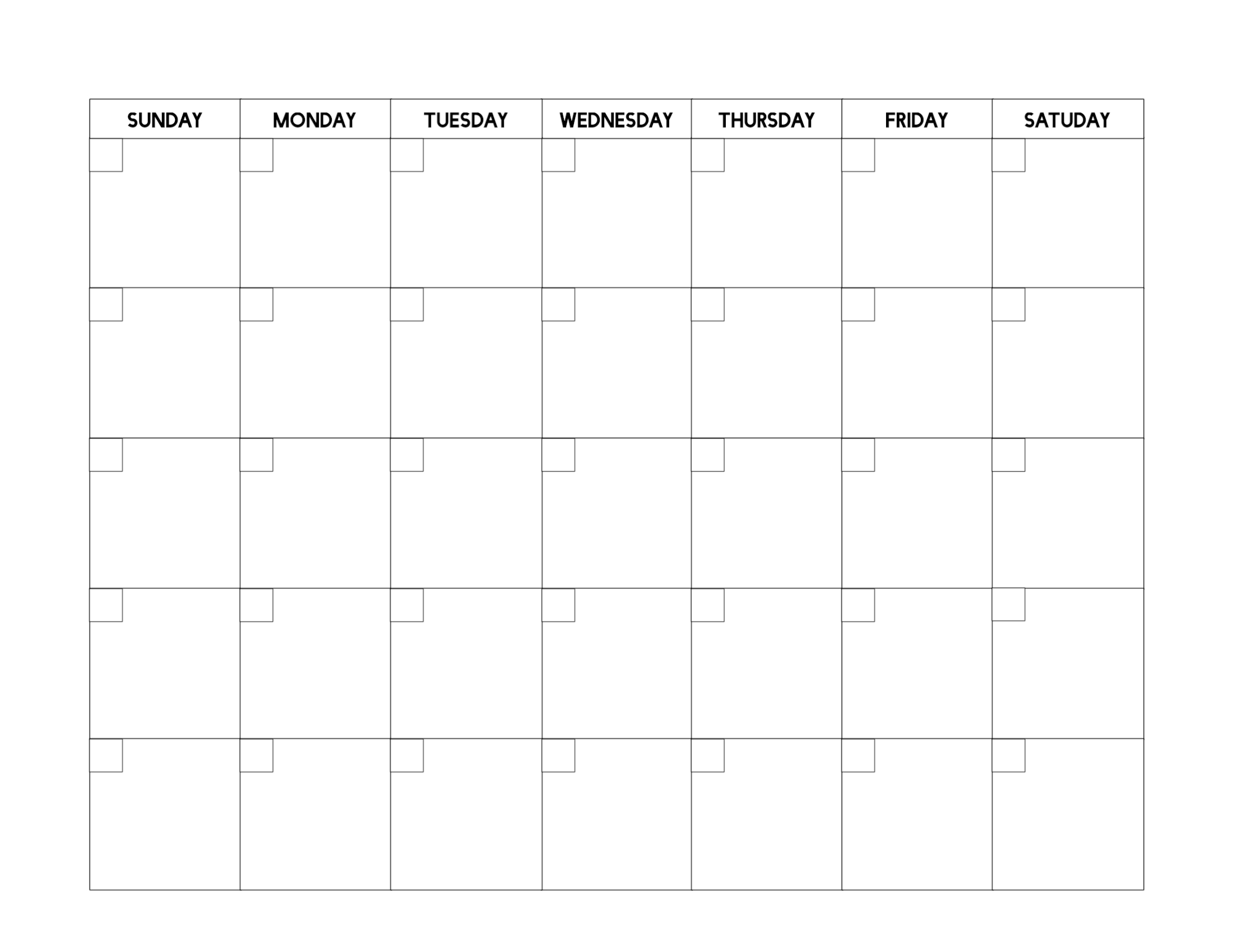 free printable blank calendar template | paper trail design