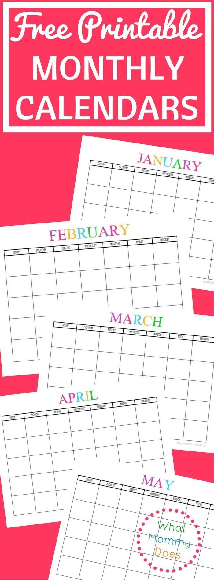 free printable blank monthly calendars – 2020, 2021, 2022