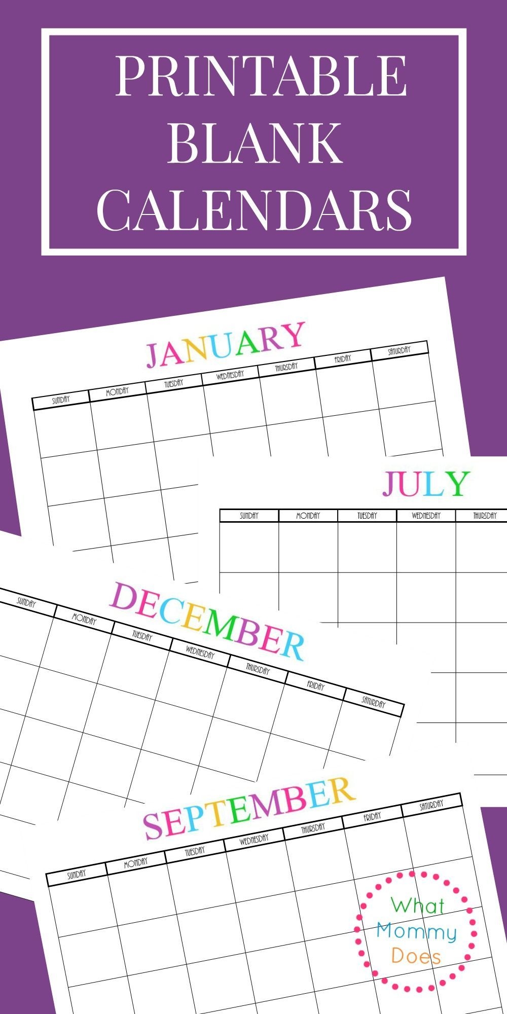 free printable blank monthly calendars – 2020, 2021, 2022