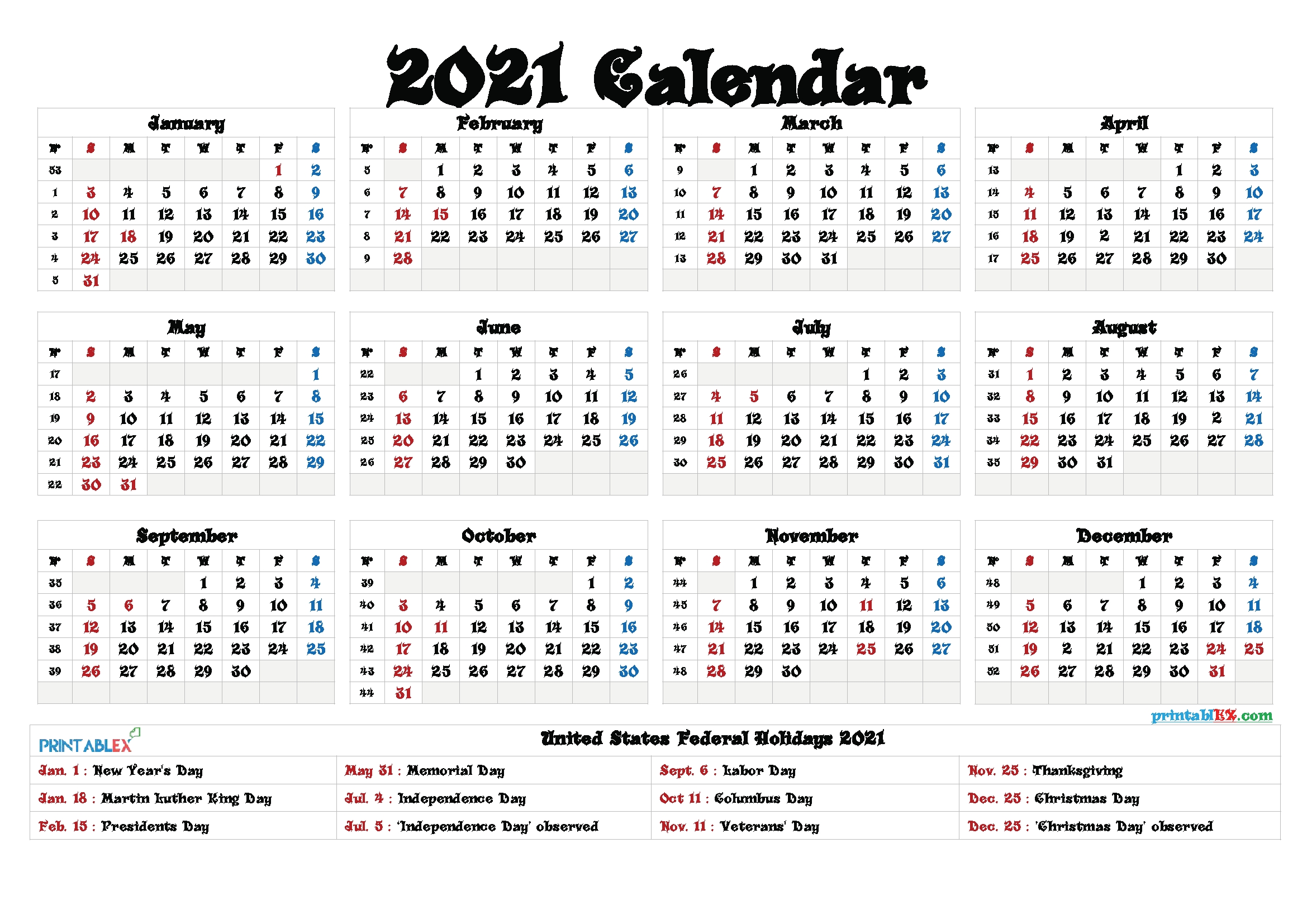 free printable calendar 2021 – free printable 2020