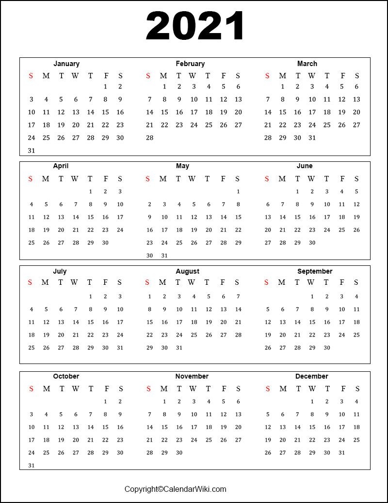 Free Printable Calendar 2021 Templates [pdf, Word] - Example Calendar 