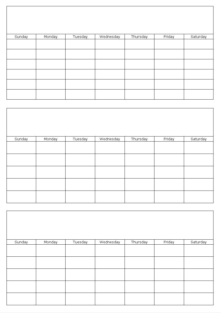 free printable calendar no dates in 2020 | blank calendar