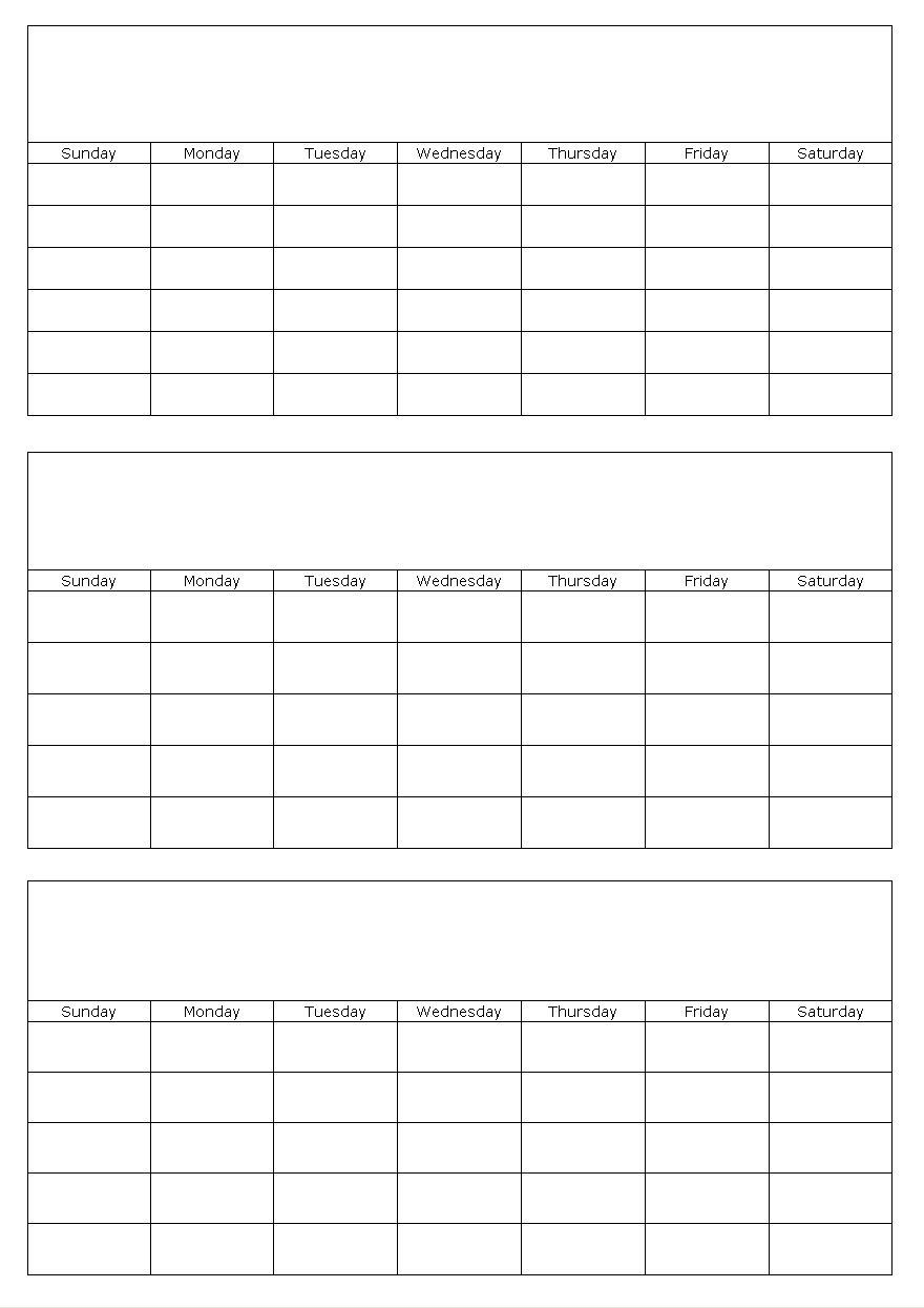 Free Printable Calendar No Dates In 2020 | Blank Calendar