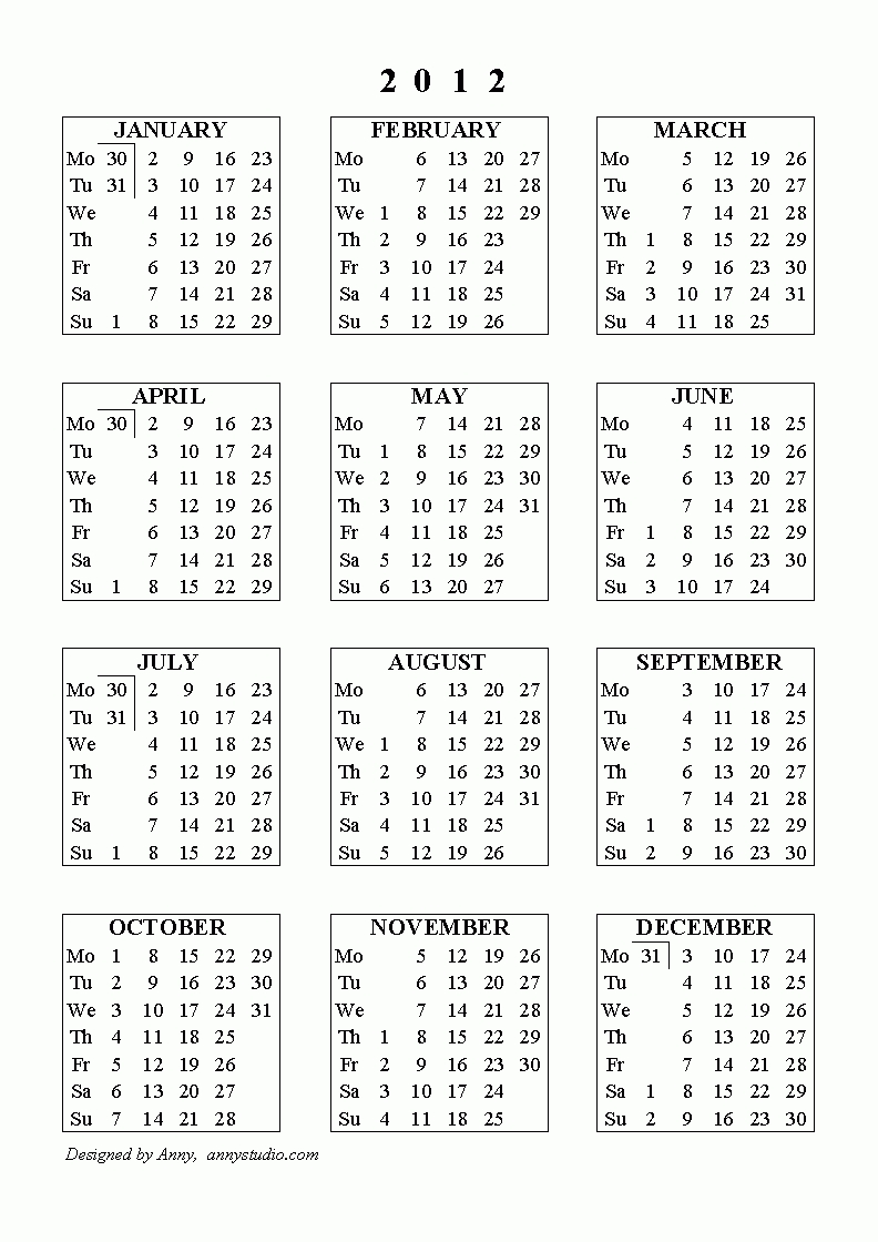 Free Printable Calendars And Planners For 2020 And Past Years