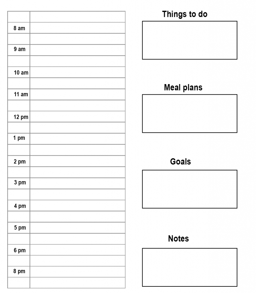 free printable daily planner template in pdf, word &amp; excel