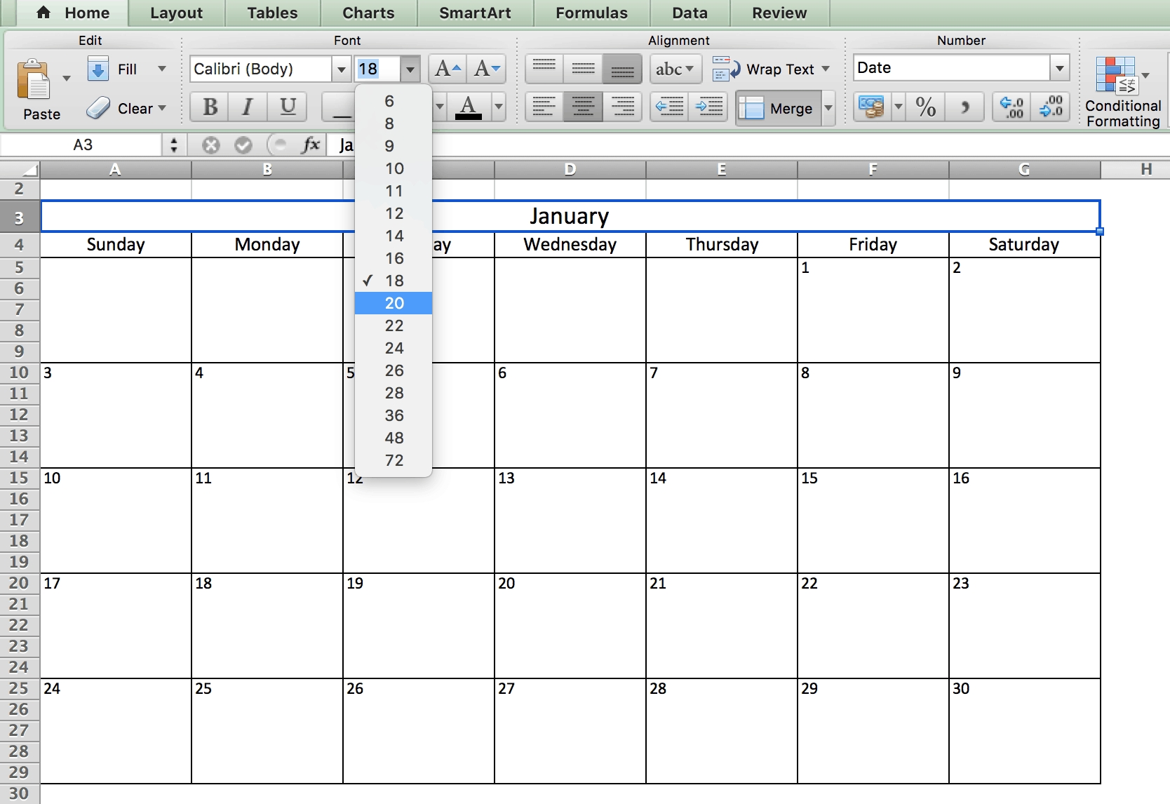 free, printable excel calendar templates for 2019 &amp; on