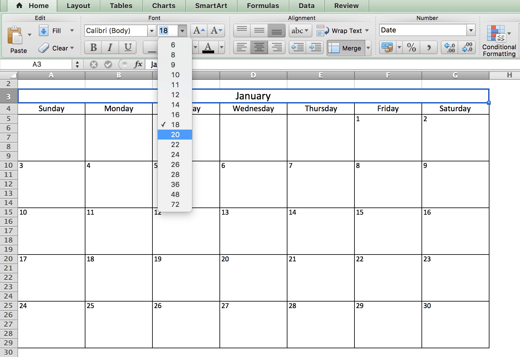 Free, Printable Excel Calendar Templates For 2019 & On