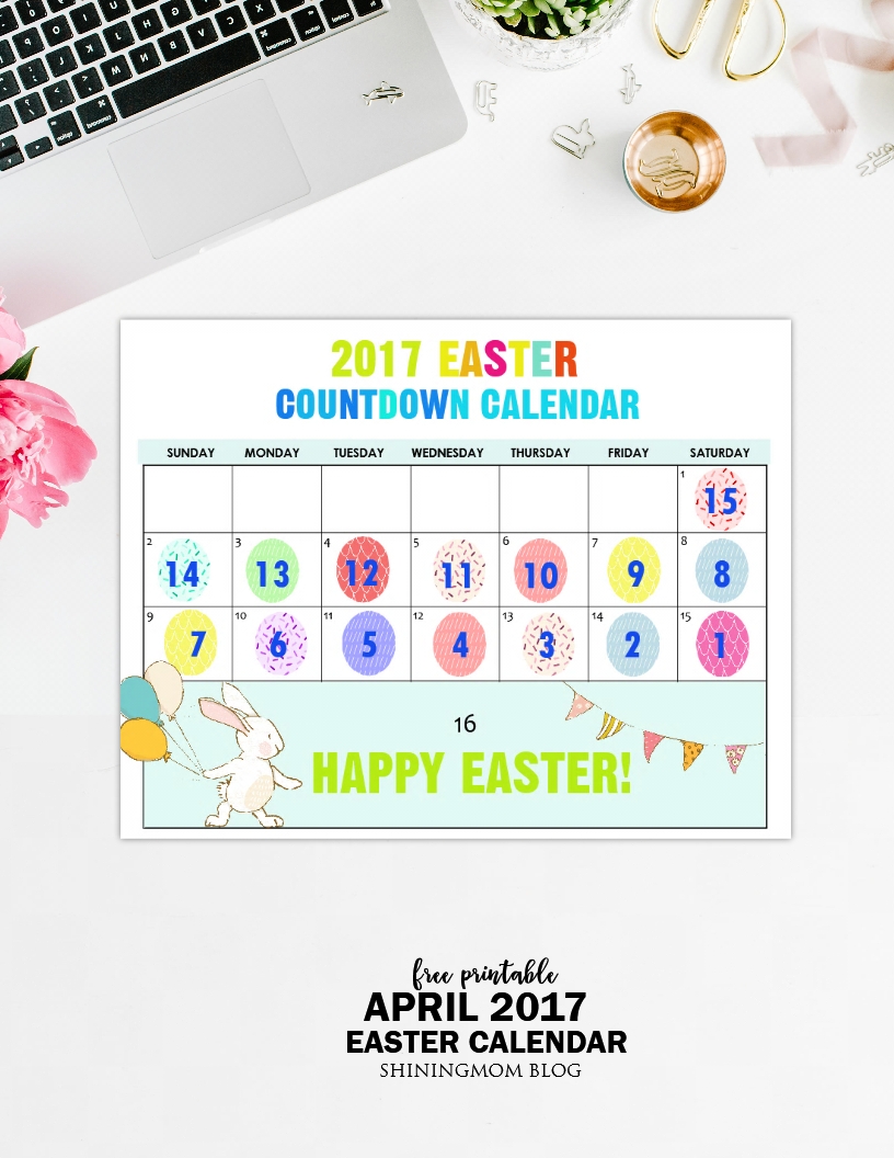 free printable: fun easter countdown calendar 2017