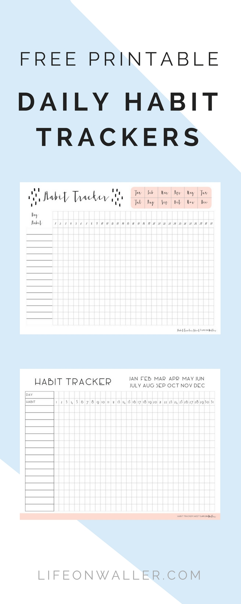 Free Printable Habit Trackers Use This Habit Tracker To Keep