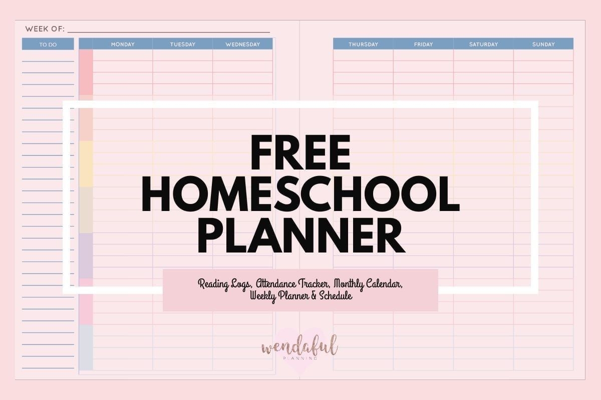Free Printable Homeschool Planner For Distance Learning