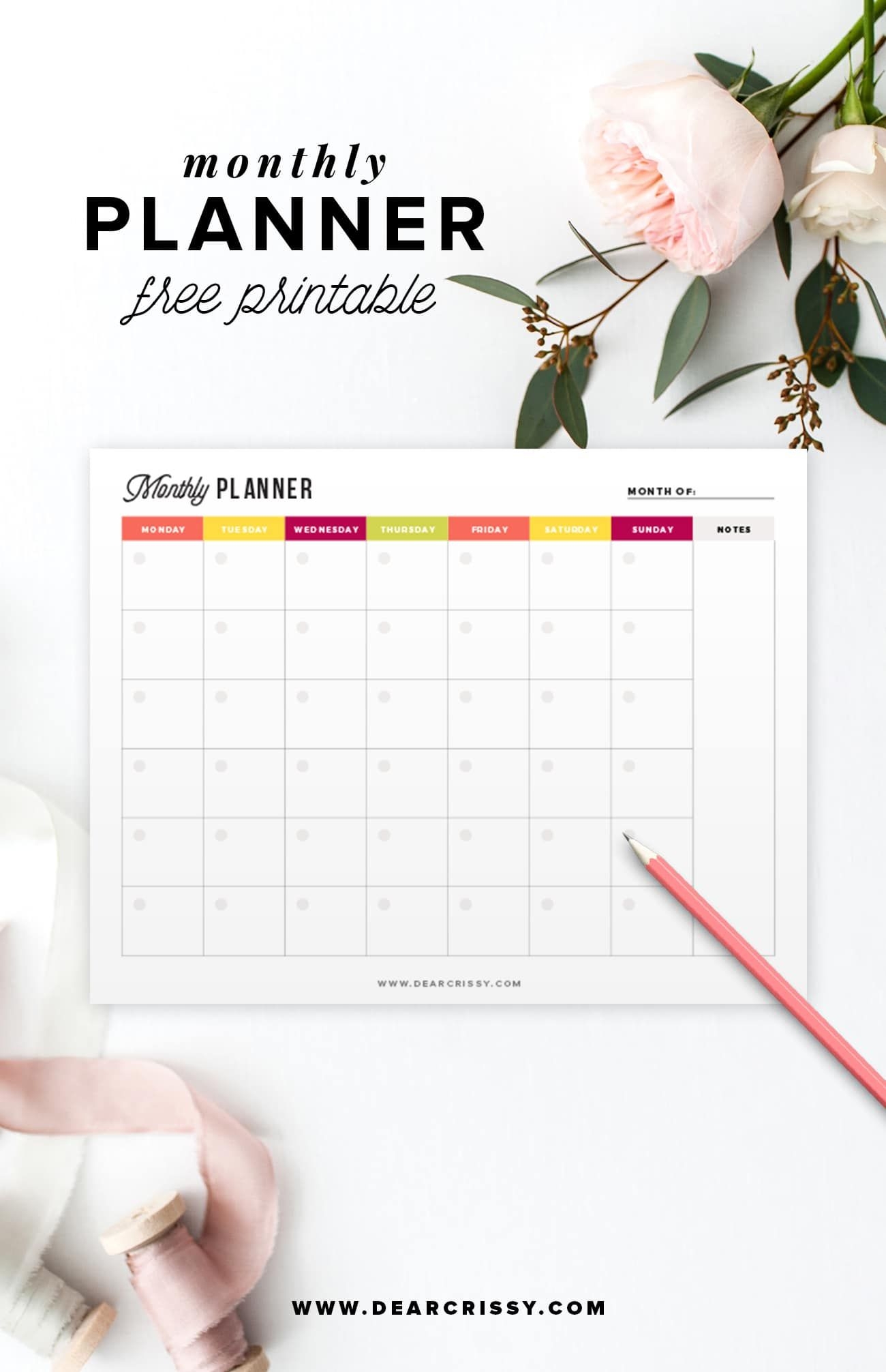 free printable monthly planner start planning your month