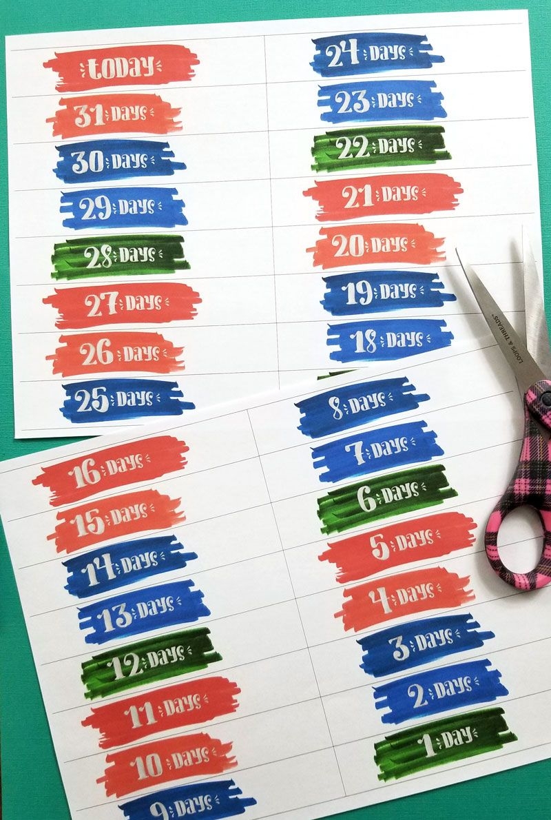 Free Printable Vacation Countdown Calendar Paper Chain