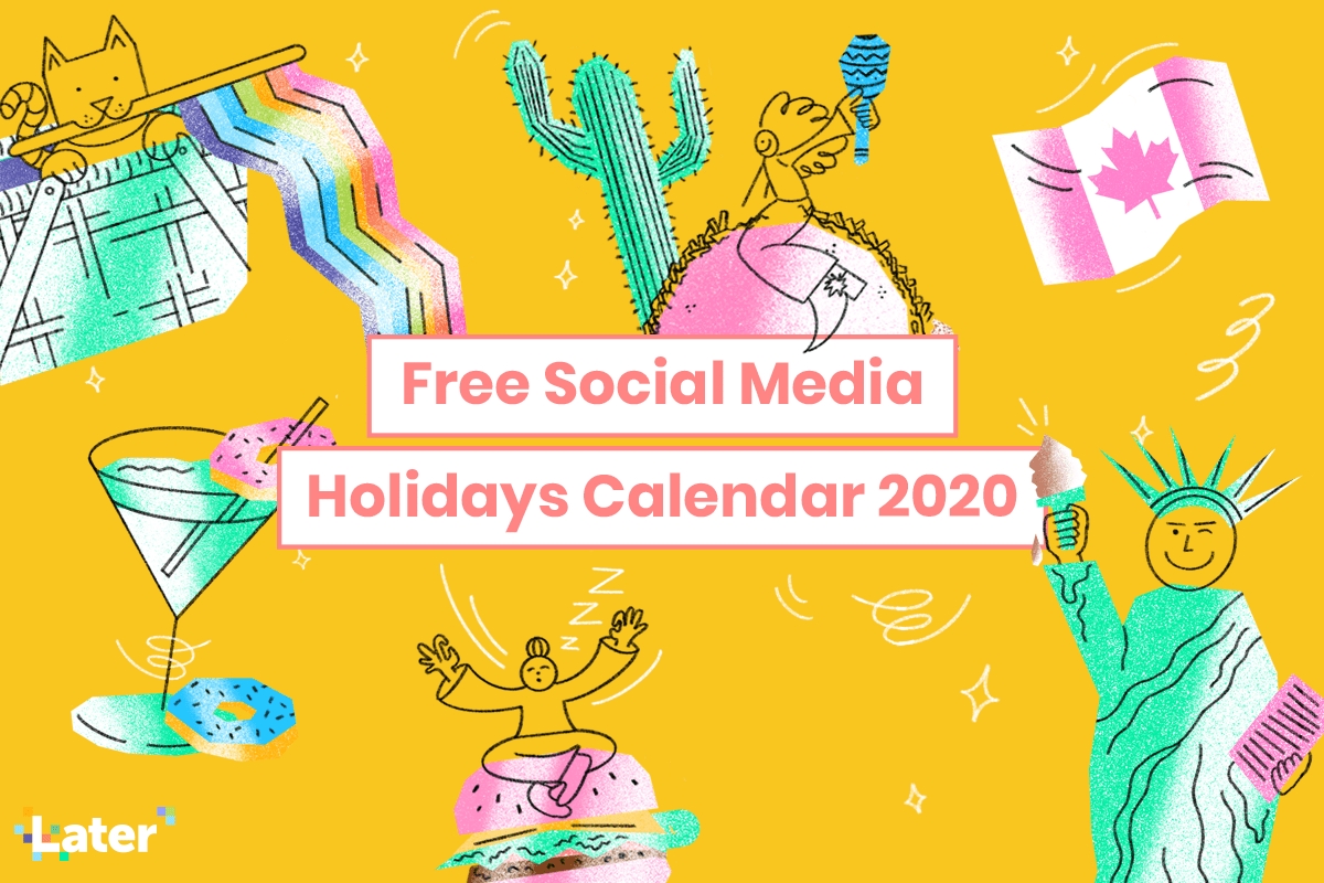 free social media holidays calendar for 2020