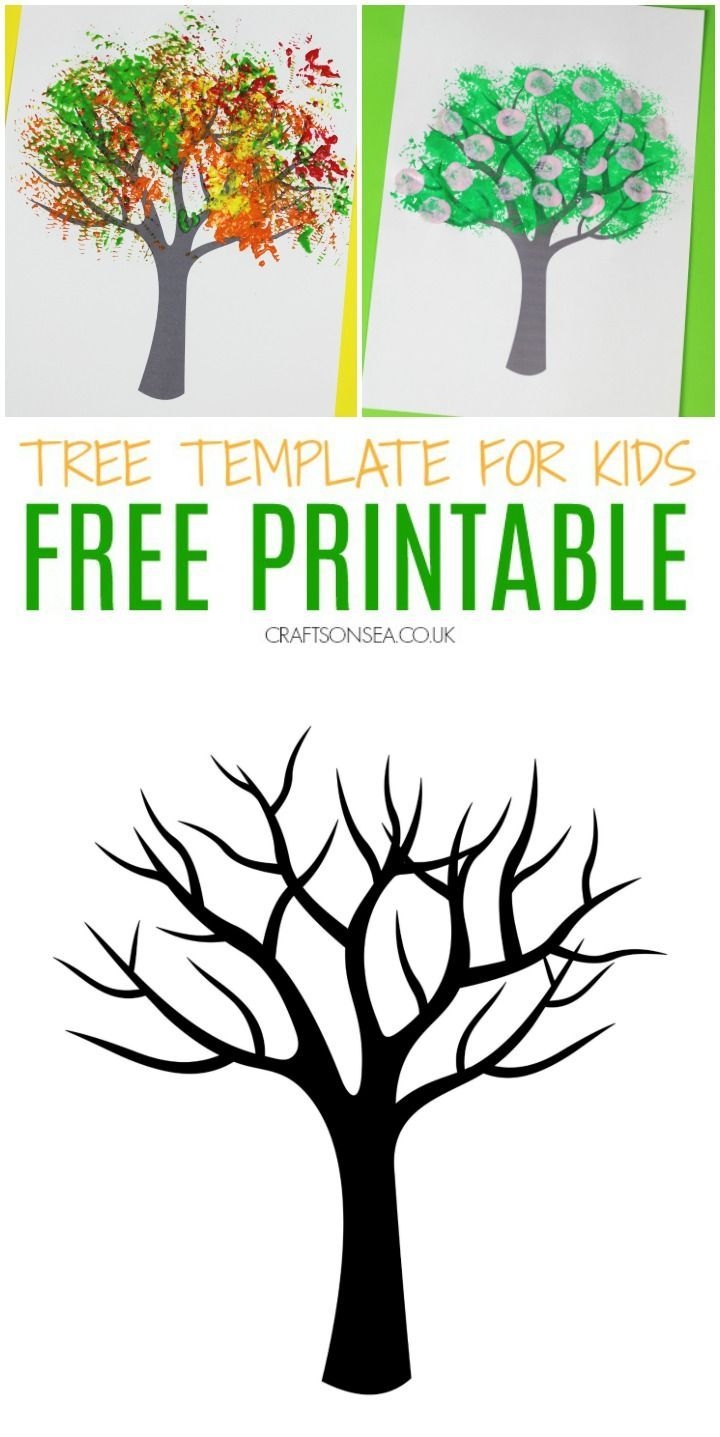 Free Tree Template In 2020 | Tree Templates, Free Printable